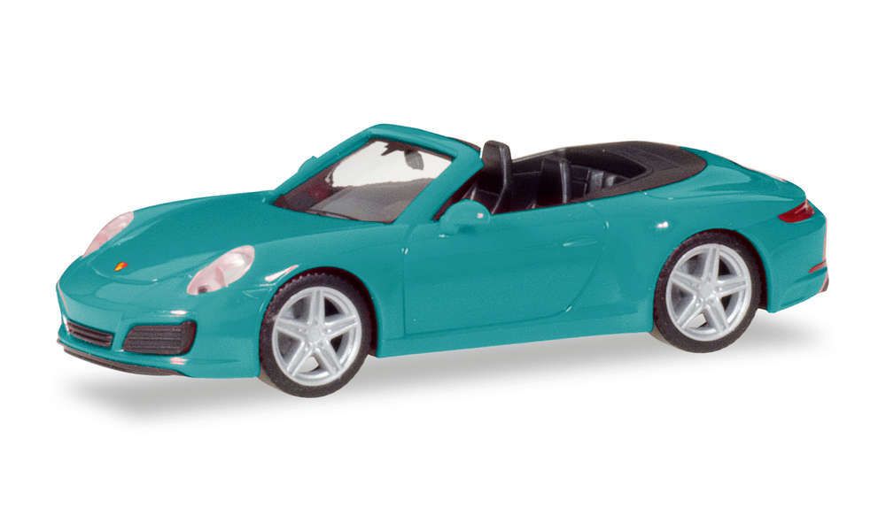 Автомобиль Porsche 911 C2 Cabrio, зелено-синий