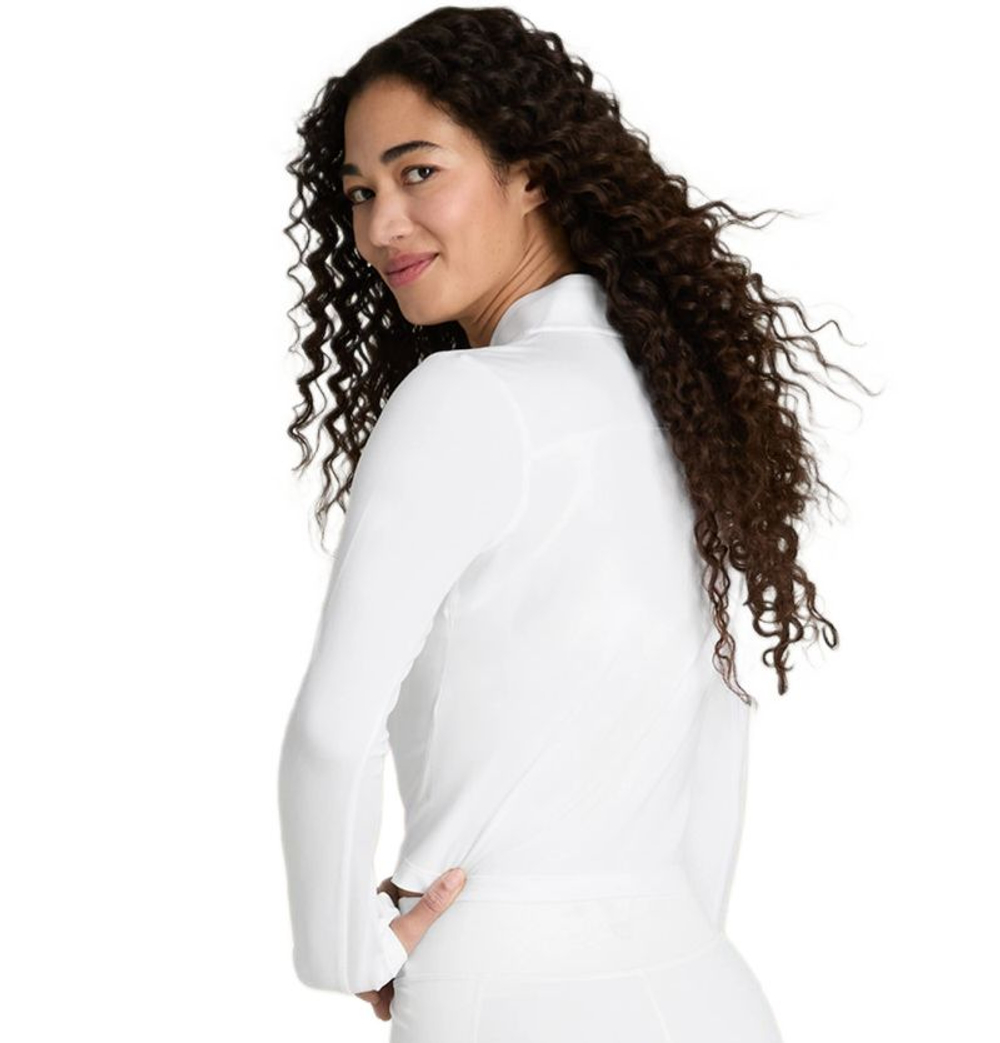 Женская Кофта теннисная Wilson Long-Sleeve All Day Full Zip - bright white