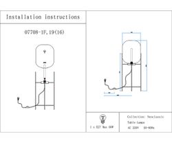 Kink Light 07708-1F,19(16) Торшер Лорейн черный/серый