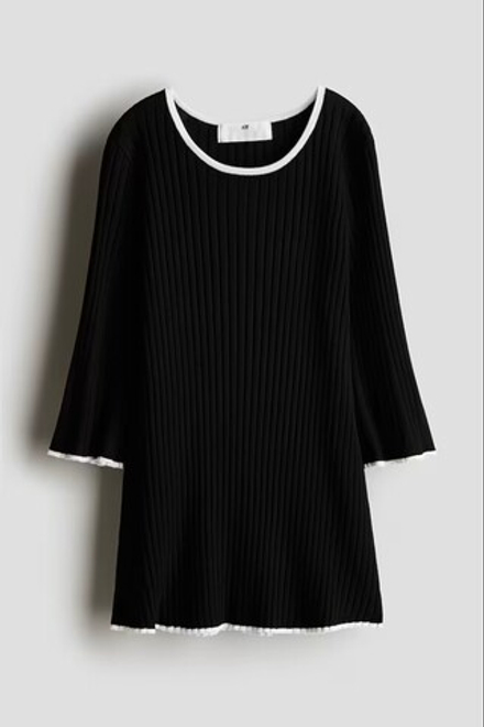 H&M Трикотажные платье, черный