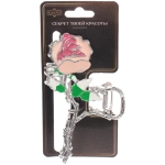 Заколка-краб для волос «PORTOFINO», роза, цвет золото и хром, 11*6см