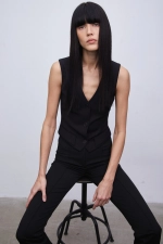 Жилет с карманами, Черный