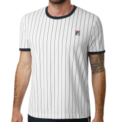 Мужское теннисное поло Fila Stripes T-Shirt Men - White, Dark Blue