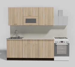 Кухонный гарнитур Симона лайт 1200 мм (Дуб сонома/Венге, Берилл бежевый)