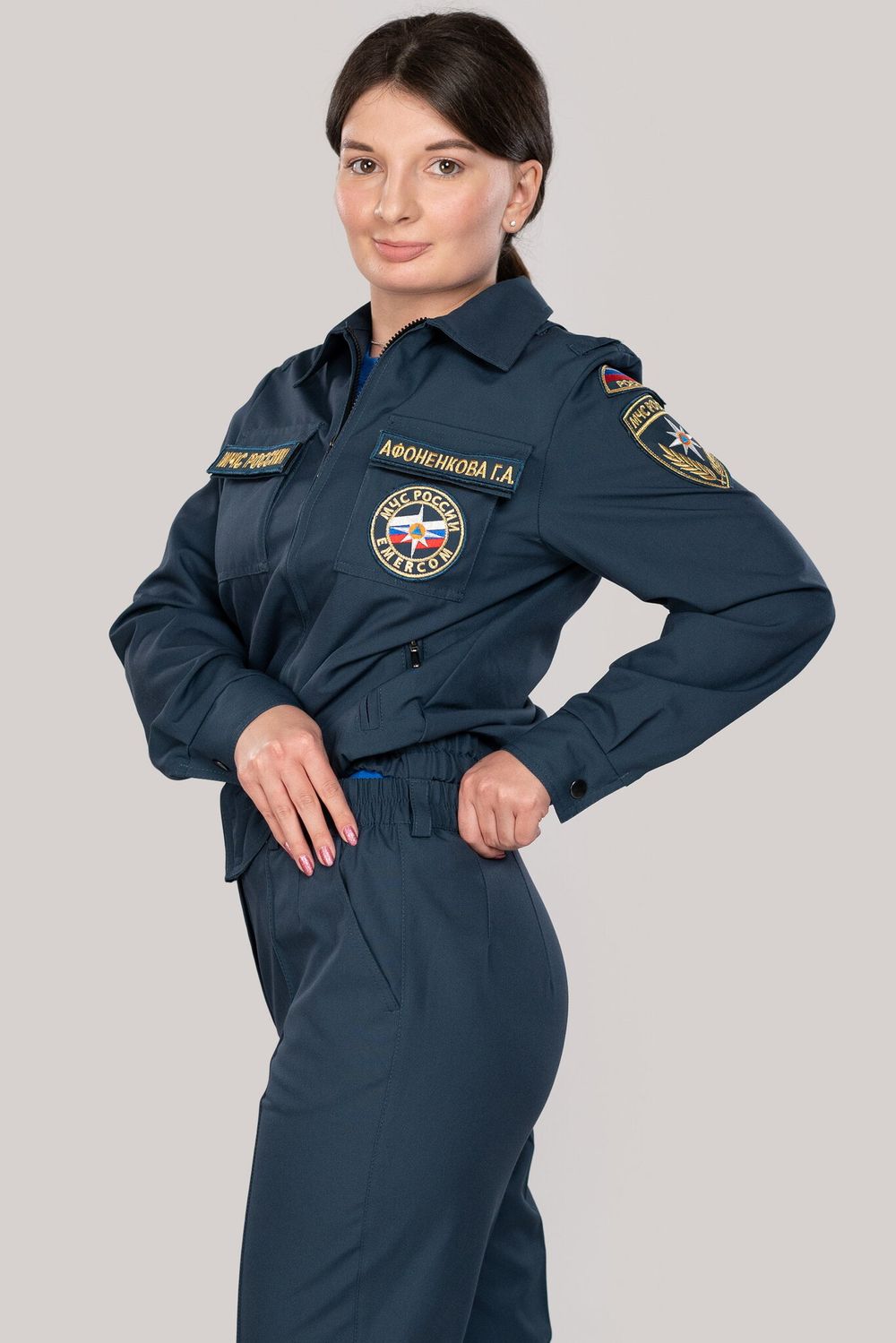 Костюм летний  женский МЧС (Патруль-240, серо-синий)