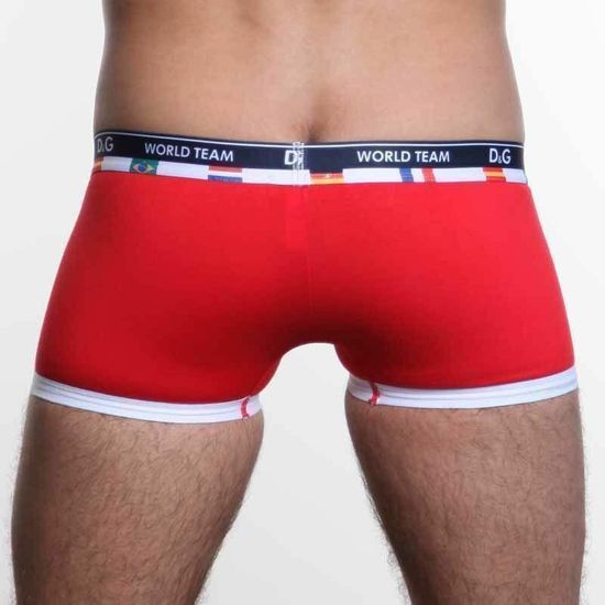 Мужские трусы боксеры красные D&G World Team Red
