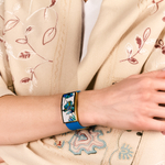 Браслет Fiore Luna на синем кожаном ремешке CB13599-5