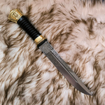 Нож казачий Пластунский с резьбой (латунь)