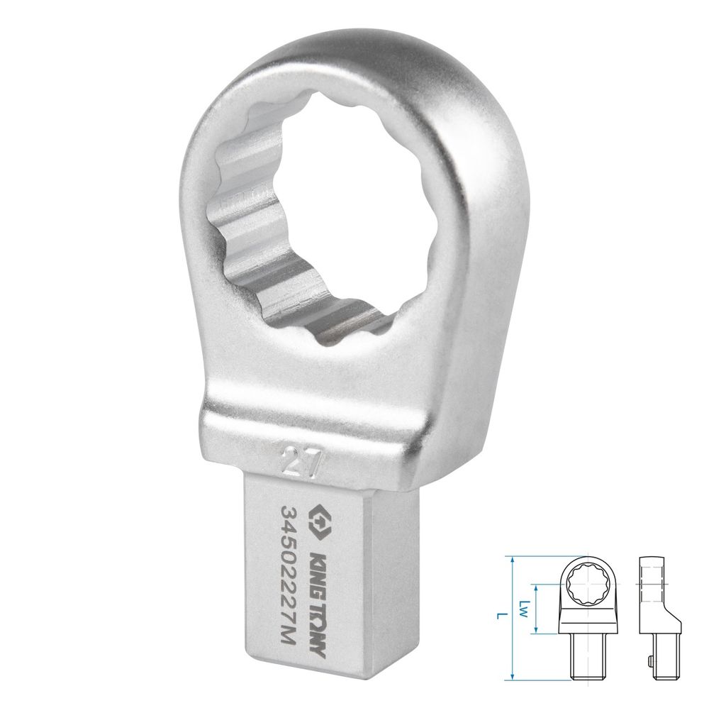 KING TONY (34502227M) Насадка накидная серии "FIT", 27 мм, 14х18 мм