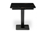 Стол стеклянный Woodville Бугун обсидиан, черный