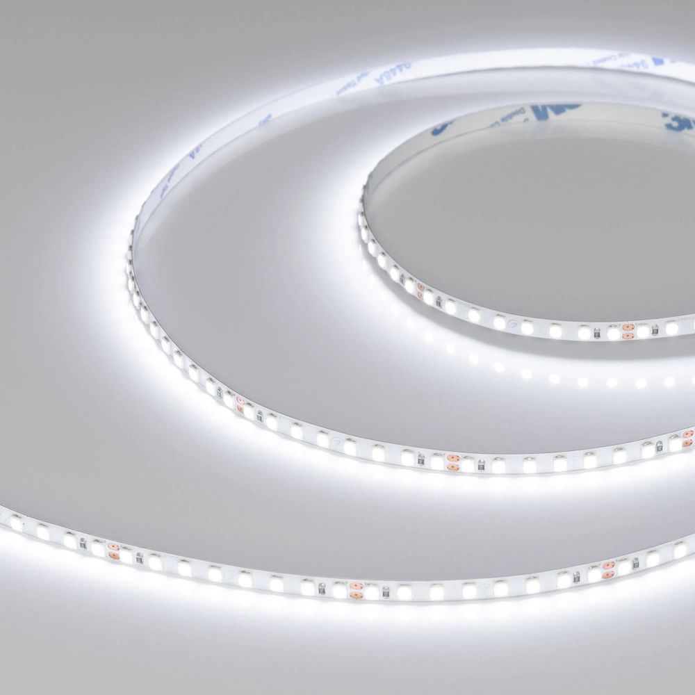 Светодиодная лента RT-A160-5mm 24V White6000 (9.6 W/m, IP20, 2835, 5m) (Arlight, Открытый) 037802