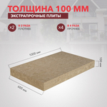 Базальтовая вата Роквул Лайт Баттс Экстра 1000х600х100 мм 4 плиты в упаковке