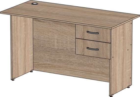 Стол письменный 2 ящика Стандарт- дуб сонома