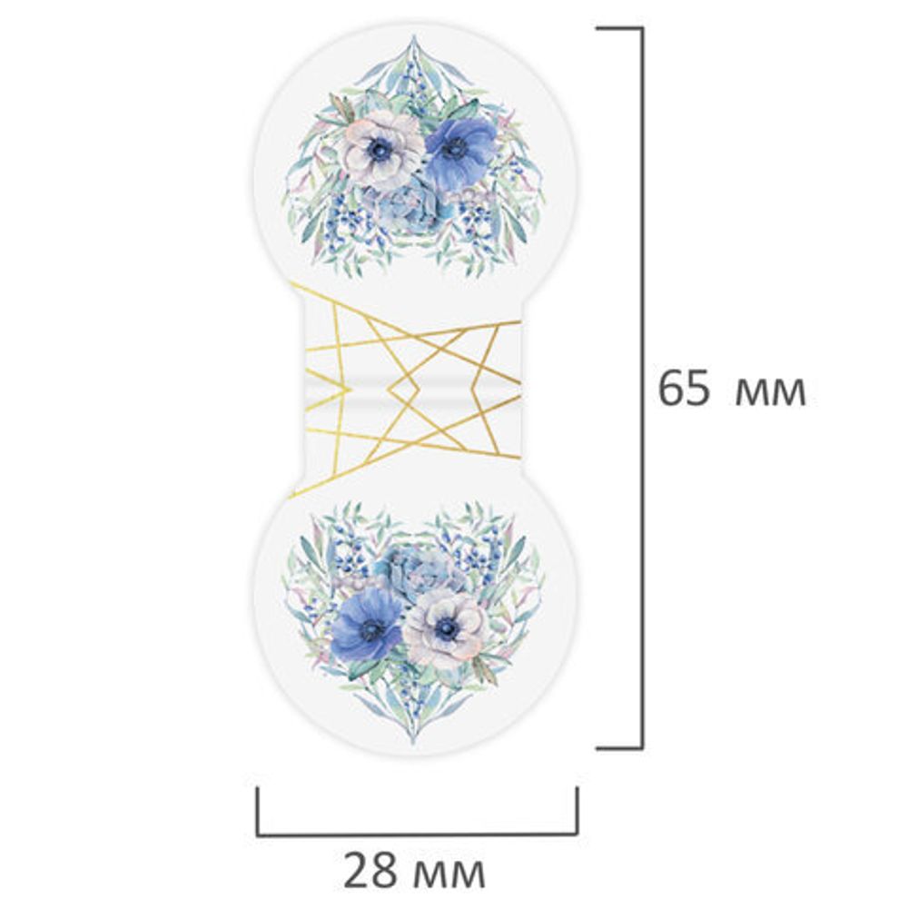 Закладки для книг МАГНИТНЫЕ, "FLOWERS", набор 6 шт., 30х25 мм, BRAUBERG, 113168