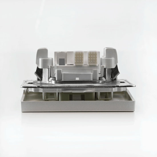 Выключатель 1-кл. ArtGallery 10AX с подсветкой быстрозажим. клем. механизм алюм. SE GAL000313S