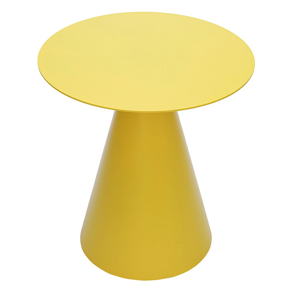 Столик кофейный Marius, Ø50 см, желтый