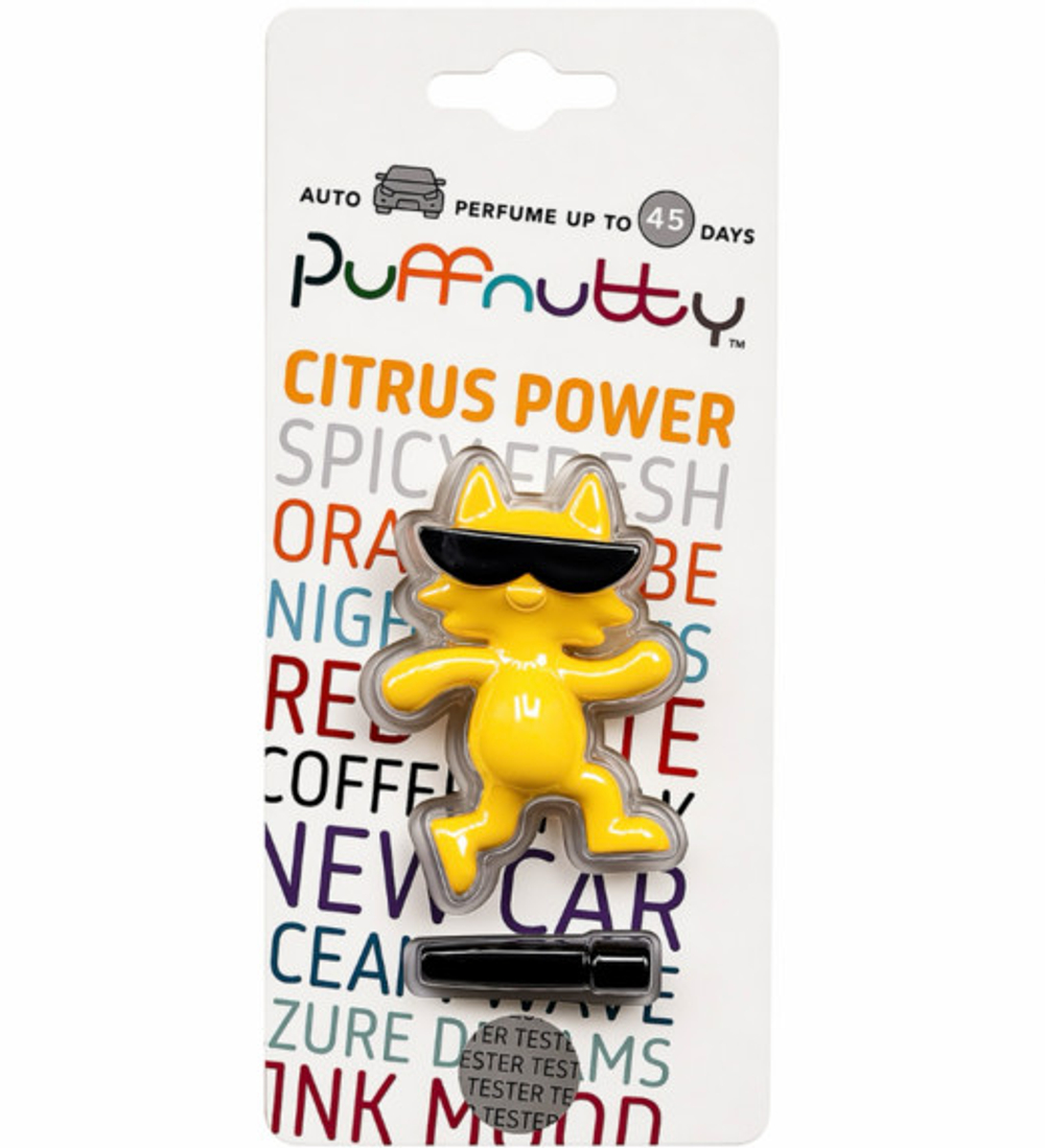 Ароматизатор для автомобиля PUFFNUTTY CUTRUS POWER/ ЭНЕРГИЯ ЦИТРУСОВ (желтый)