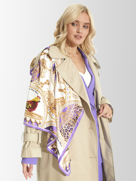 Платок «Пасхальное яйцо-часы Петушок»