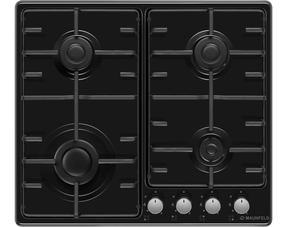 Газовая варочная панель MAUNFELD EGHE.64.3STS-EB/G фото 2