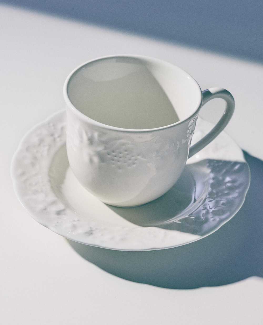 Zara Home чайная пара из фарфора, цвет кремовый, 11 см