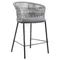 Полубарный стул Haugen, 66 см, серый