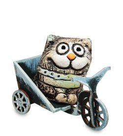 КоКо Шамель KK-682 Фигурка «Кот на мотоциклетке» шамот