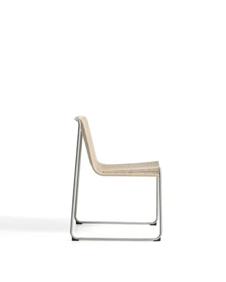 Уличный стул Tavari из бежевой веревки и стали