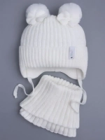 Шапка зимняя вязаная и снуд