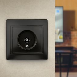 Розетка Intro Plano 1-301-05 TV одиночная, IP20, СУ, Plano, антрацит