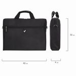 Сумка деловая BRAUBERG с отделением для ноутбука 15,6", "Tempo", карман, черная, 40х30х4 см, 240453