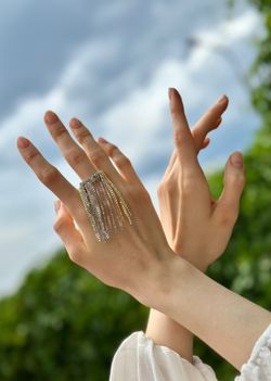 Кольцо Цепи Биколор