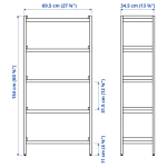Стеллаж - IKEA EKENABBEN/ЭКЕНАББЕН ИКЕА, 70х34х154 см, белый/осина