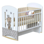 Кровать ВДК LOVE ME (колесо-качалка с маятником) ЛДСП белый