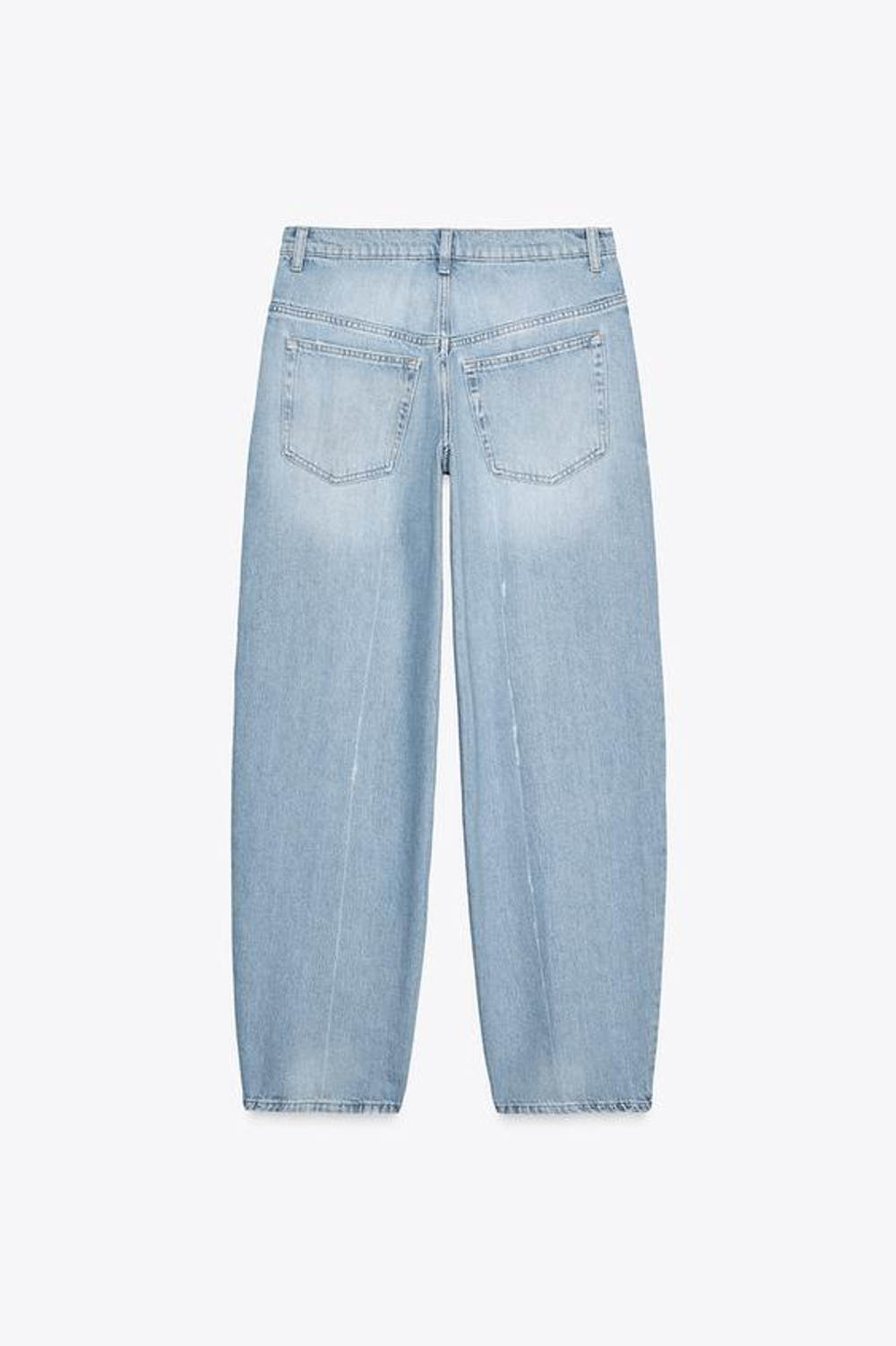 ZARA ДЖИНСЫ TRF СО СРЕДНЕЙ ПОСАДКОЙ, ГОЛУБОЙ