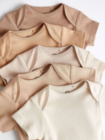 Боди с коротким рукавом для малышей Next 905-558, 5 шт., Бежевый, Коричневый