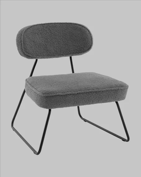 Лаунж-кресло Take, темно-серое букле