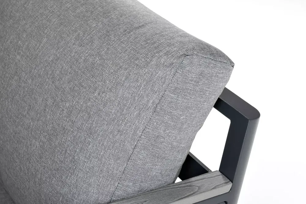 "Париж" угловой модульный диван, каркас из алюминия, цвет серый