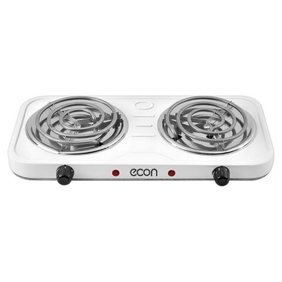 Плита электрическая Econ, ECO-210HP, 2000 Вт, 2 конф, эмаль, механ, пер повор, бел