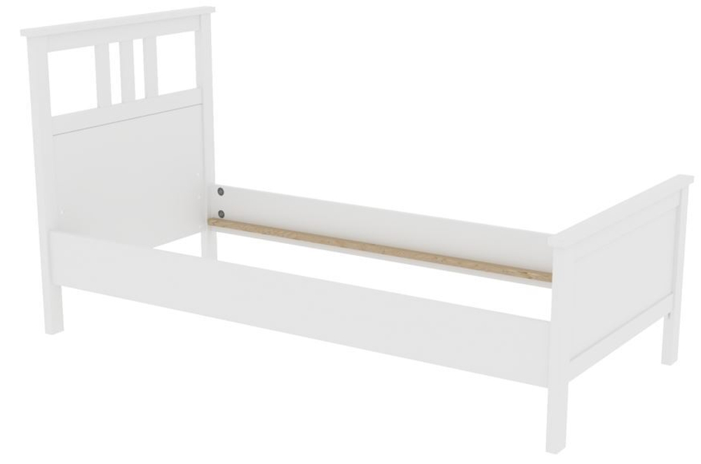 Кровать КАНТРИ, белый лак, 90*200 см, массив сосны