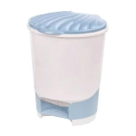 Ведро для мусора с педалью 10л св.бежевый-синий