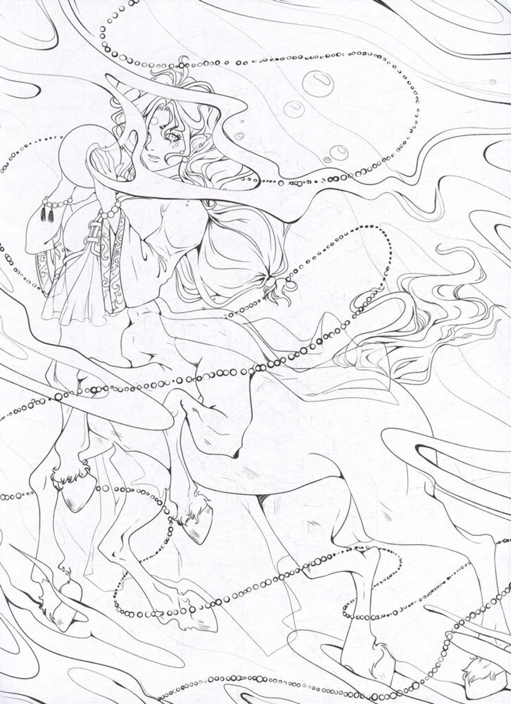 Раскраска Корейская мифология. Раскрашиваем сказки и легенды народов мира