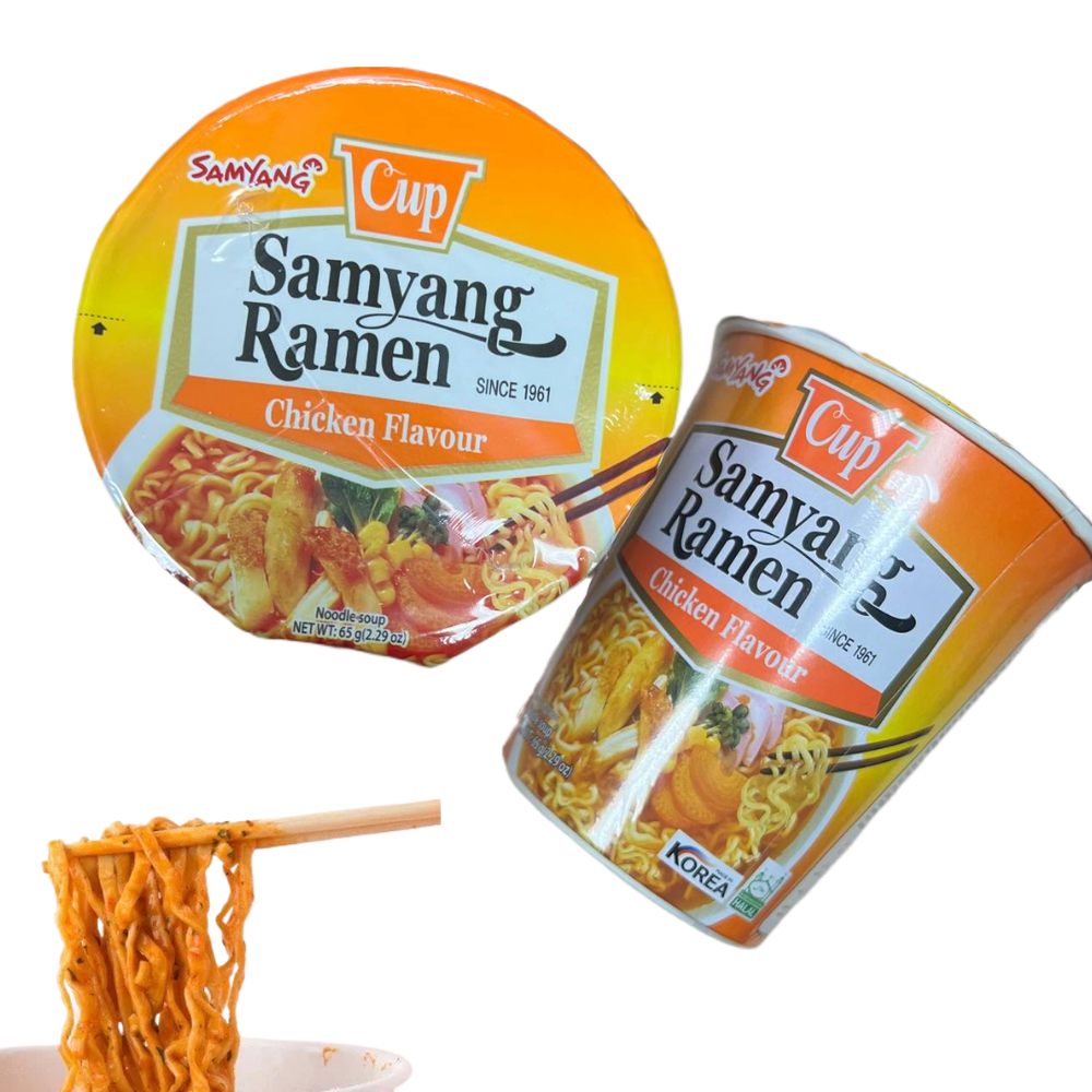 Лапша б/п Рамен Samyang Ramen Cup Chicken вкус курицы (м.банка) 65 г