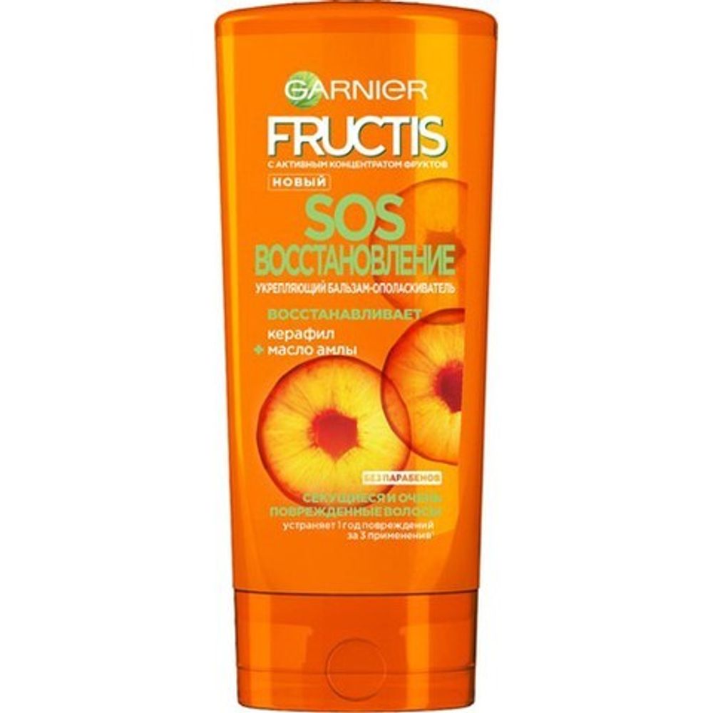 Garnier Fructis Бальзам для волос SOS Восстановление, для секущихся и поврежденных волос, 200 мл