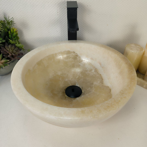 Раковина из оникса Bowl Yellow BO-64260 40*40*15 0196