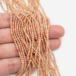 Фианиты, оттенок "Шампанское", 1,8-2мм, шар, микроогранка