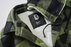 Brandit LUMBER JACKET HOODED black/olive