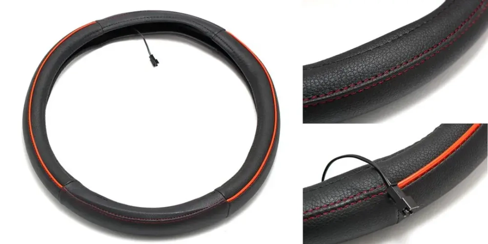 Чехол руля с подсветкой red