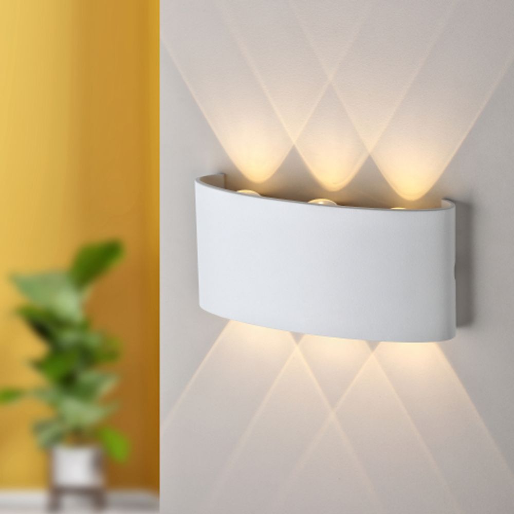 WL12 WH Подсветка ЭРА Декоративная подсветка светодиодная ЭРА 6*1Вт IP 54 белый | Настенная подсветка