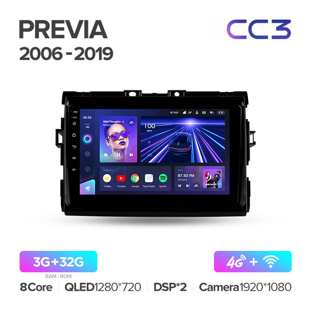 Teyes CC3 9" для Toyota Previa 2006-2019