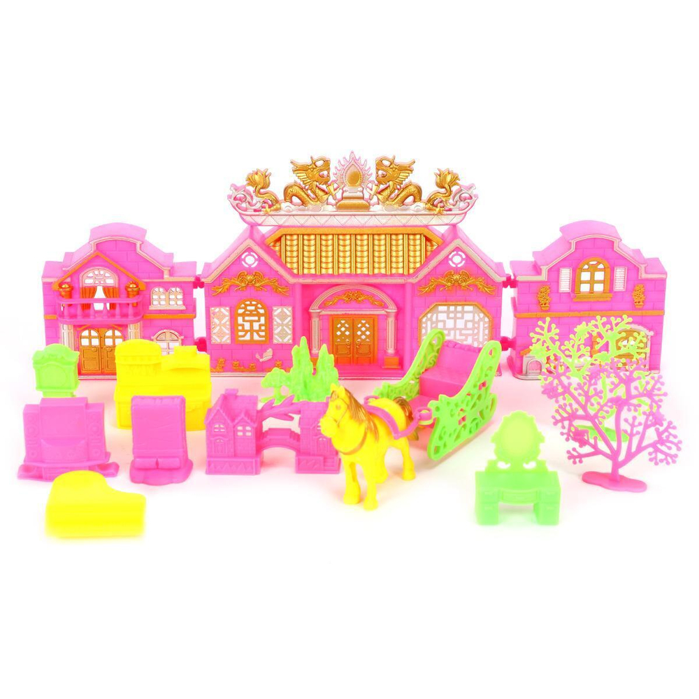 Дом для куклы с мебелью и аксесс., коробка 6661